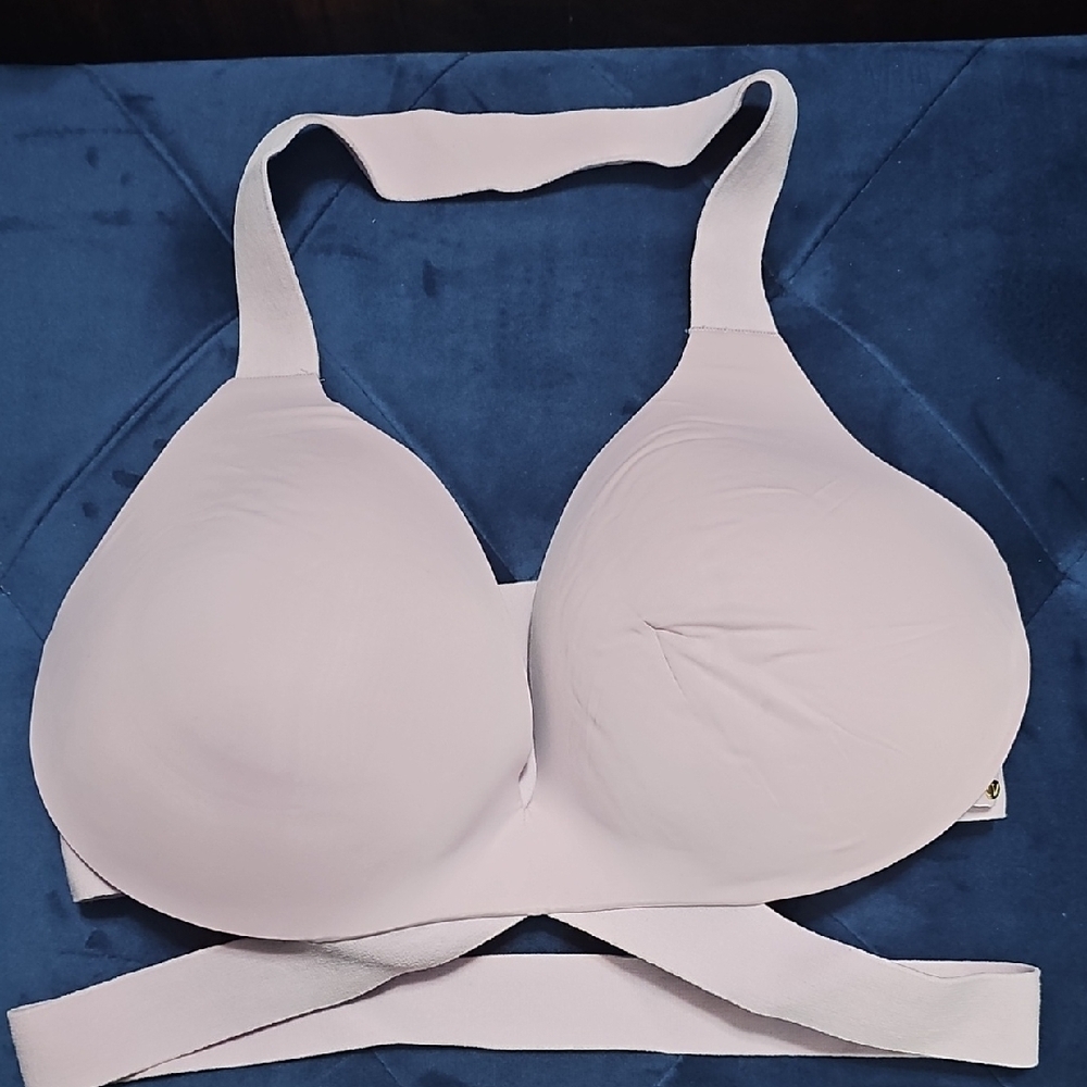 Lilac Victoria's Secret Halter Bra with Molded Cups and Wide Straps